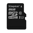 Scheda micro SD di Kingston da 8 Gigabyte, classe 10.