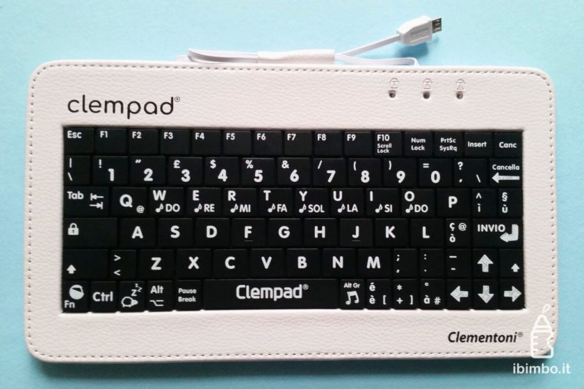Clempad 9: tastiera usb in dotazione con modello Plus